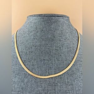 Stainless Steel Flat Chain Hearingbone Chain Necklace New 18”